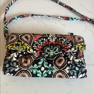Vera Bradley Black Multicolor Crossbody Bag